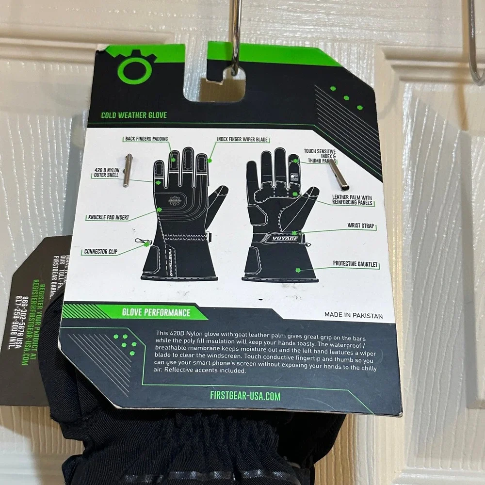 Firstgear Voyage Womens Cold Weather Motorcycle Gloves‎ Black XS Waterproof New